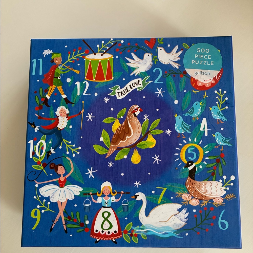Galison Twelve Days of Christmas 500 piece puzzle NEW